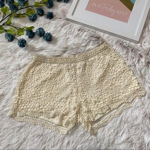 Mossimo Off White Lace Shorts